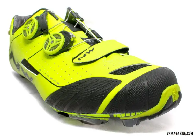 Northwave Extreme XC mountain bike shoes are thoroughly armored up front and along the sides. © Cyclocross Magazine