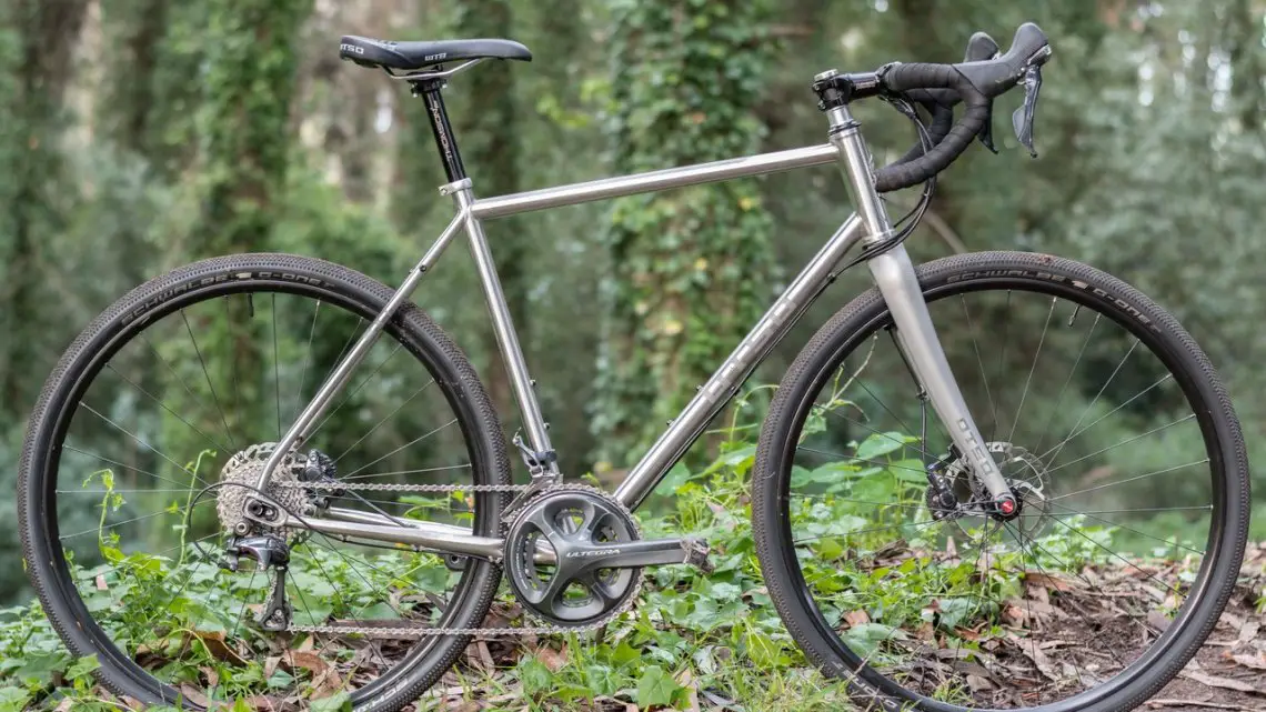 Technical trails? Gravel roads? The Otso Cycles Warakin stainless steel gravel/cyclocross bike adjusts to its surroundings with the Tuning Chip rear dropout. © Cyclocross Magazine