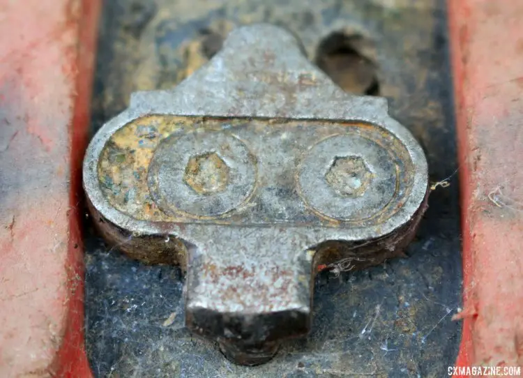 Spring is the perfect time to check, loosen and replace worn mountain bike cleats and bolts. Tips to remove stuck cleat bolts of SPD or other mountain bike pedals. © Cyclocross Magazine