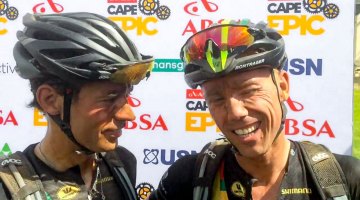 Sven Nys and Sven Vanthourenhout complete the 2017 Cape Epic.