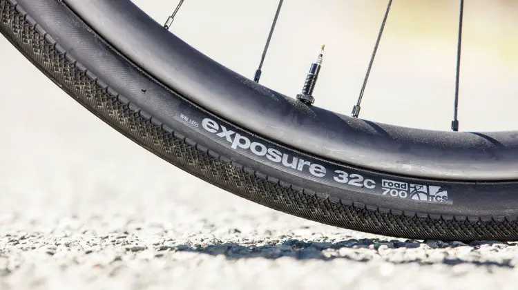 WTB's 32c Exposure TCS road/gravel tire is WTB's narrowest tubeless knobby. © Cyclocross Magazine