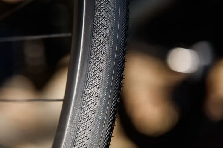 WTB's 32c Exposure TCS road/gravel tire is tubeless and gives road bike and older cyclocross bike owners a better chance for an Exposure tire that fits the frame or (long-reach) brake. © Cyclocross Magazine