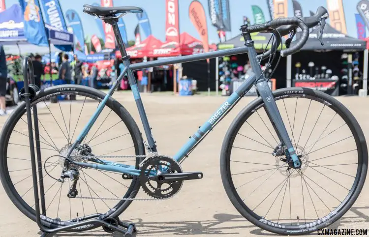 Breezer opts for shaped tubes and post-welding heat treating, and eschews forget flat mounts and gussets, citing ride quality reasons. Breezer Inversion gravel bike. 2017 Sea Otter Classic. © C. Lee / Cyclocross Magazine