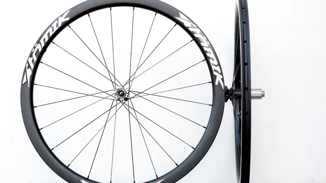 Atomik 38C Disc wheels are durable, easy to setup and have a retail price of $1549. © Cyclocross Magazine