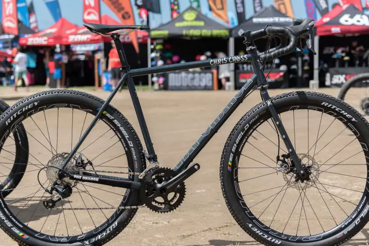 With the adventure oriented steel fork, based on the old Yo Eddy fork. Note the three bosses on the fork blade.© C. Lee / Cyclocross Magazine