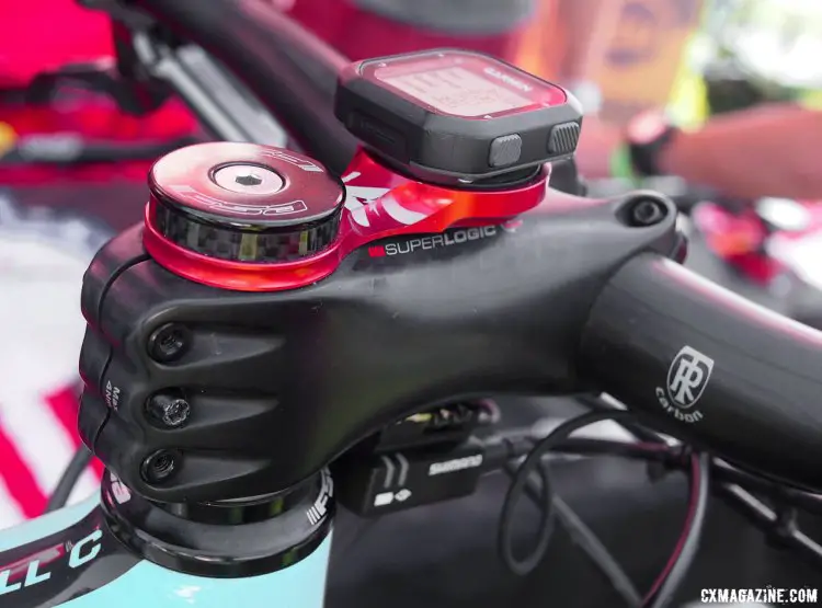 Like the Gravity Cap, the Fixed Stem mount is CNC'ed from 6061 aluminum and retails for $24.99. 2017 Sea Otter Classic. © G. Kato / Cyclocross Magazine