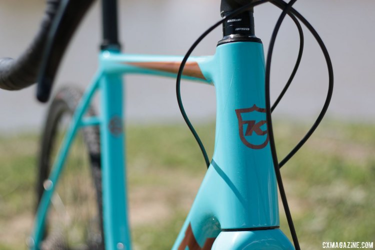 The new 2018 carbon Kona Major Jake cyclocross bike has shed some weight while adding stiffness and compliance. 2017 Sea Otter Classic. © A. Yee / Cyclocross Magazine