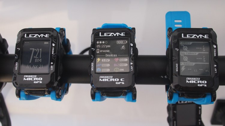 Lezyne has recently expanded their GPS offerings to include watches. The Enhanced Micro C GPS and the Enhanced Micro GPS (the C designation is for the color screen). Sea Otter Classic 2017 © Cyclocross Magazine