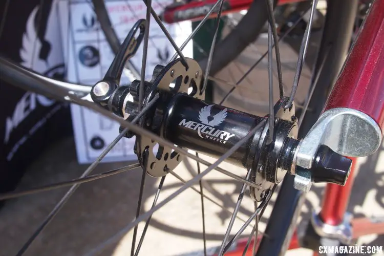 Mercury Cycling hand builds all its wheelsets at the Ogden, Utah headquarters. 2017 Sea Otter Classic. © G. Kato / Cyclocross Magazine