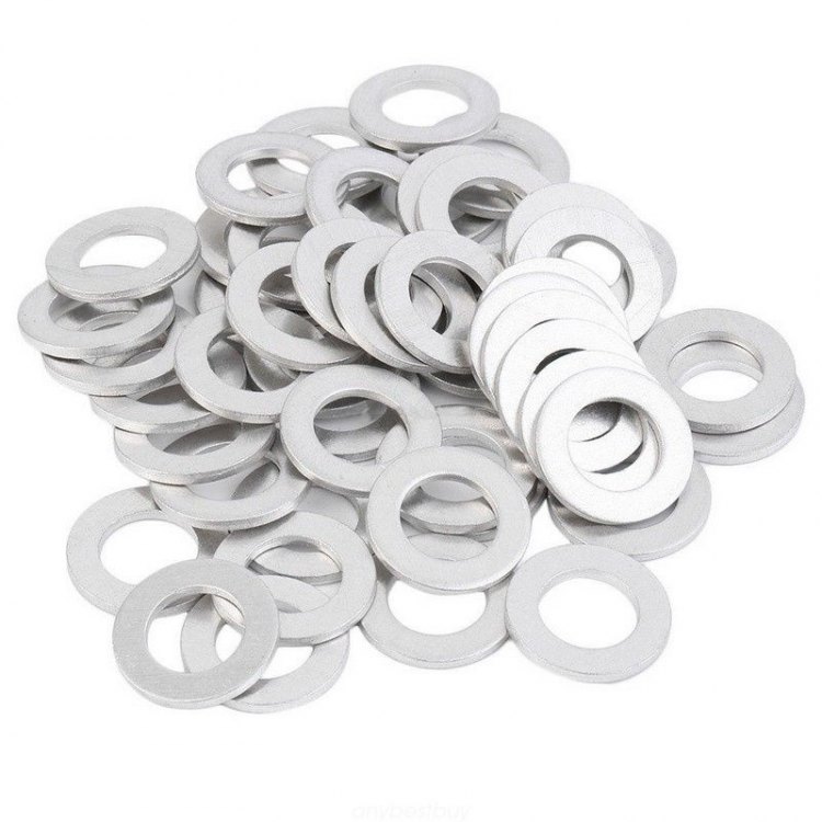 Find the right size of oil drain plug washers and you've yourself a cheap set of alloy pedal washers.