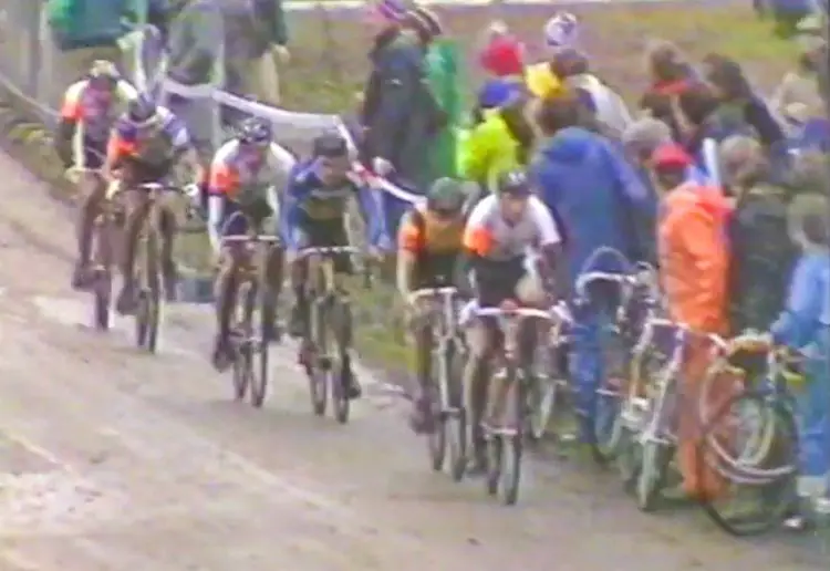 The 1988 British Cyclocross National Championships in Sutton Park featured great racing, a tough course and impressive tv camera work. 