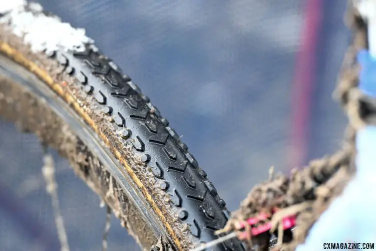 Adam Myerson's Vittoria "Mix" Terreno tubulars used to finish his title-winning race. 2017 Cyclocross National Championships, Masters Men 45-49. © A. Yee / Cyclocross Magazine