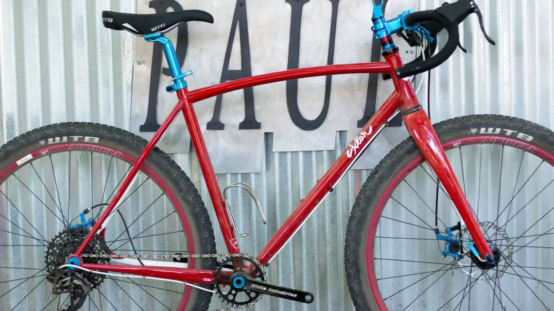 Sklar Bikes TIG-welded monster 'cross bike has gentle, unassuming curves but clearance for monster 27.5" tires. Frames start at $2250. Paul Camp 2017. © Cyclocross Magazine