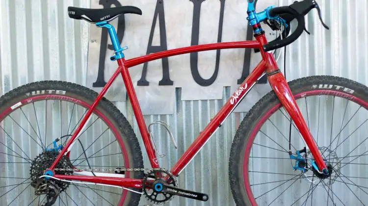 Sklar Bikes TIG-welded monster 'cross bike has gentle, unassuming curves but clearance for monster 27.5" tires. Frames start at $2250. Paul Camp 2017. © Cyclocross Magazine