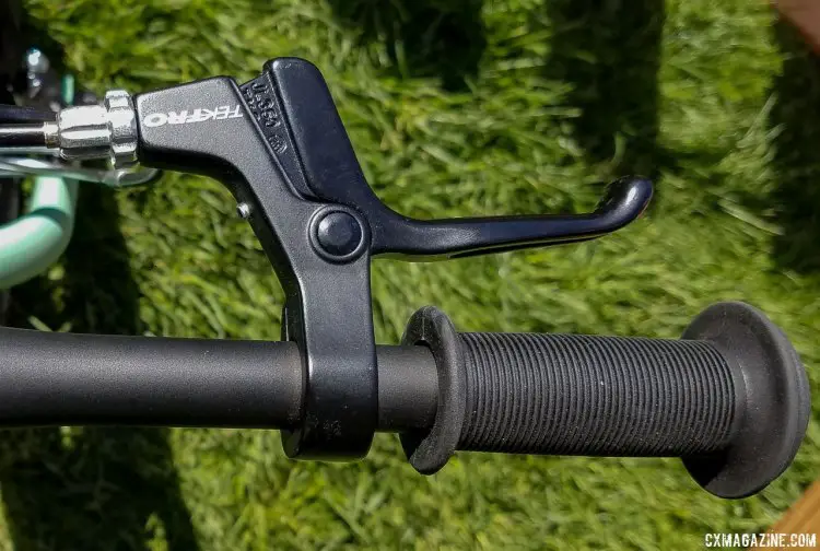 Cleary Bikes' features reach-adjustable brake levers and small diameter grips and bars. Kids' bikes companies multiply at the 2017 Sea Otter Classic. © Justin Wages