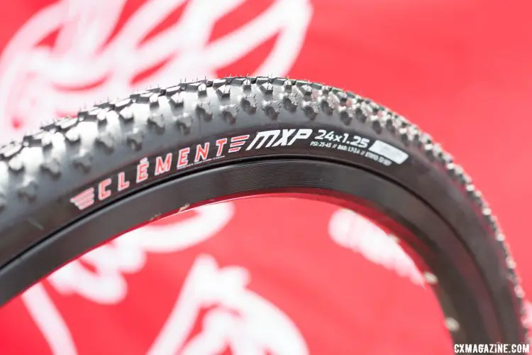 The Clement MXP 24x1.25" tires is a great choice for young riders and racers. 2017 Sea Otter Classic. © Cyclocross Magazine