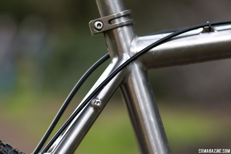 The Dean Antero is made overseas from straight guage tubing, but the welds look as nice as any domestic frame. © Cyclocross Magazine