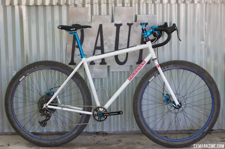 The Falconer steel drop bar mountain bike was our choice for Day 1's ride in the rocky Bidwell Park at Paul Camp 2017. © Cyclocross Magazine