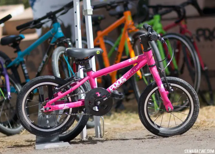 Sometimes it's okay to shrink it a pink it. Kids' bikes companies multiply at the 2017 Sea Otter Classic. © Cyclocross Magazine