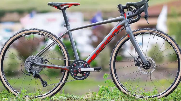 Islabikes knows not many can afford or justify $2399 for a kid's bike, but there's a market and this bike offers size-specific components from bars, crank, tires, saddle and pedals to make a lightweight ride that fits. 2017 Sea Otter Classic. © Cyclocross Magazine