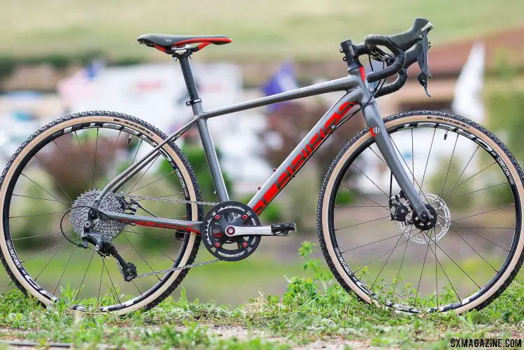 Islabikes knows not many can afford or justify $2399 for a kid's bike, but there's a market and this bike offers size-specific components from bars, crank, tires, saddle and pedals to make a lightweight ride that fits. 2017 Sea Otter Classic. © Cyclocross Magazine