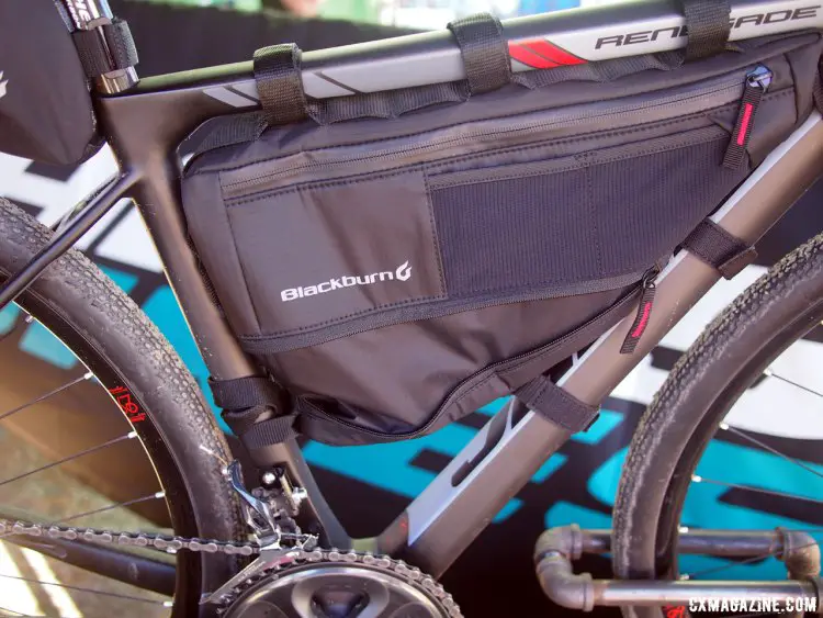 The Blackburn packs offer lots of storage space and expandability. 2017 Sea Otter Classic. © G. Kato / Cyclocross Magazine