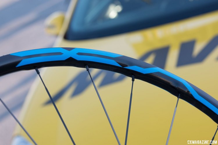 Double butted bladed spokes, external nipples and a Maxtal alloy rim are just a few of the Mavic Elite XA Trail wheelset features. © Cyclocross Magazine