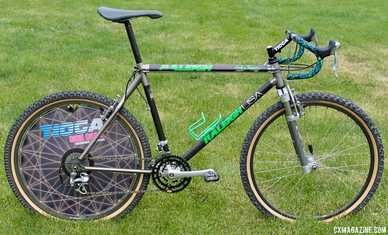 Eric Rumpf's John Tomac replica 1991 Raleigh Signature ti/carbon drop bar mountain bike. © Eric Rumpf