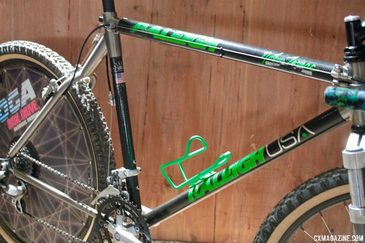 Just 1 of a lucky 13 ever made? If you know otherwise, Rumpf wants to hear from you. Eric Rumpf's John Tomac replica 1991 Raleigh Signature ti/carbon drop bar mountain bike. © Eric Rumpf