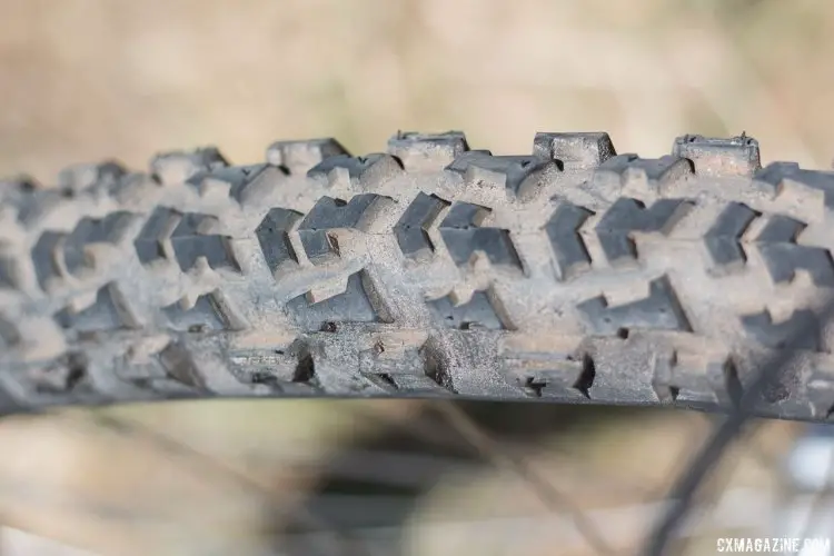 A 26x1.95 Tioga Trail Dawg front tire leads the way. Eric Rumpf's John Tomac replica 1991 Raleigh Signature ti/carbon drop bar mountain bike. © Cyclocross Magazine