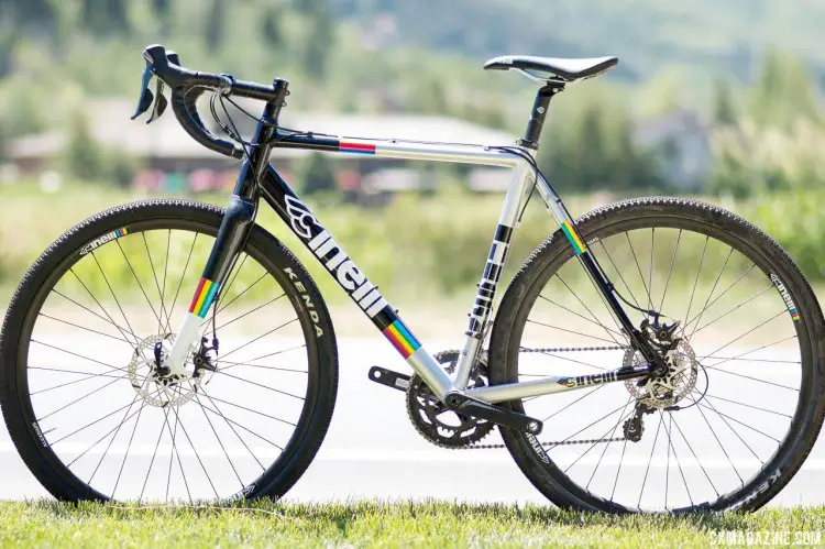 The $1600 Cinelli Zydeco aluminum cyclocross/gravel bike with Shimano Tiagra. Press Camp 2017. © Cyclocross Magazine