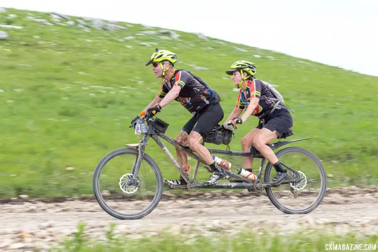 Four legs can be faster than two. 2017 Dirty Kanza gravel race. © Christopher Nichols