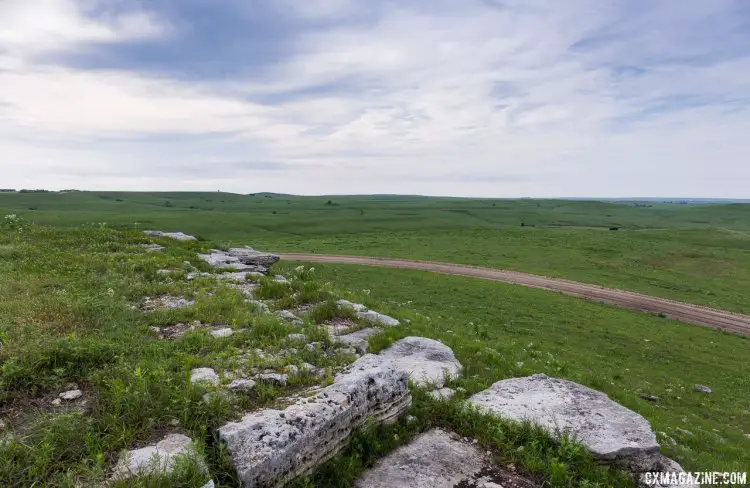 66 miles in, on Road YY, there's beauty and pain ahead. 2017 Dirty Kanza gravel race. © Christopher Nichols