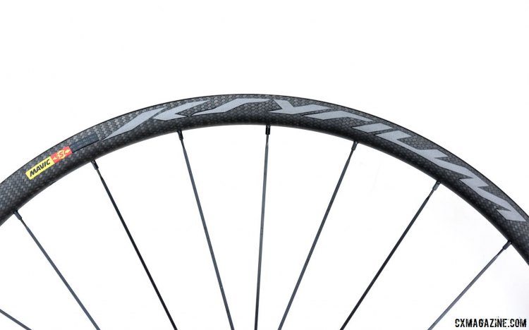 Since 1999, the Kysrium has represented Mavic innovation, and the Mavic Ksyrium Pro SL T Disc tubular wheelset continues with its lightweight carbon build for disc brake cyclists. © Cyclocross Magazine