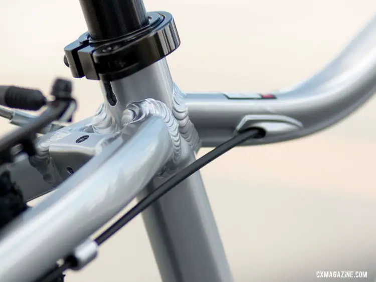 The unique shape of the Alpha 3 frame provides extra standover clearance. © Cyclocross Magazine