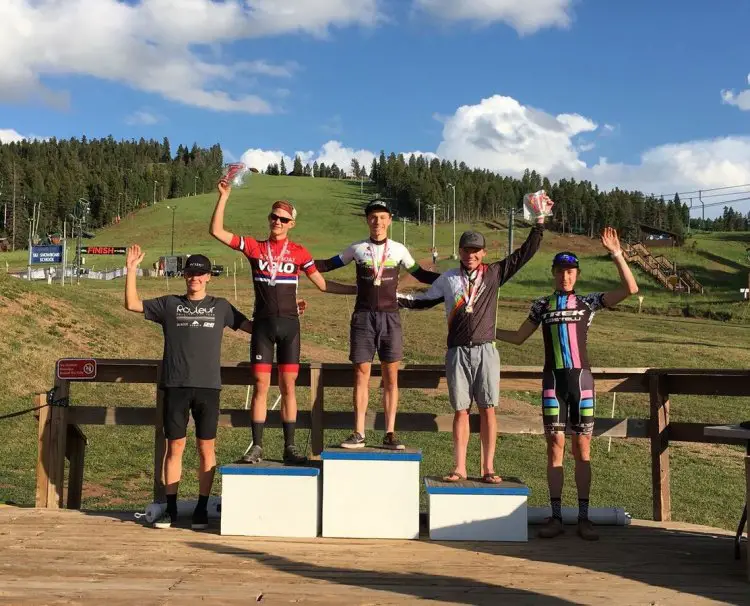 Caleb Swartz took the win at the 2017 Angel Fire UCI mountain bike race. photo: Caleb Swartz