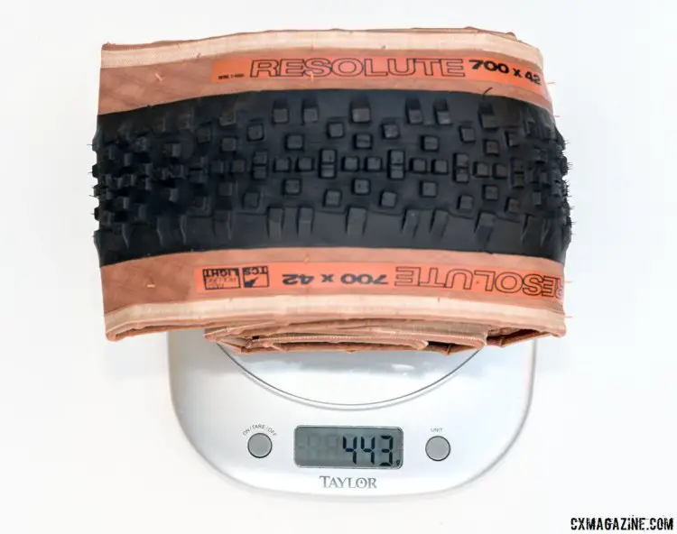 Our production samples weighed around 450g, but this 443g sample was the lightest of the bunch. © Cyclocross Magazine