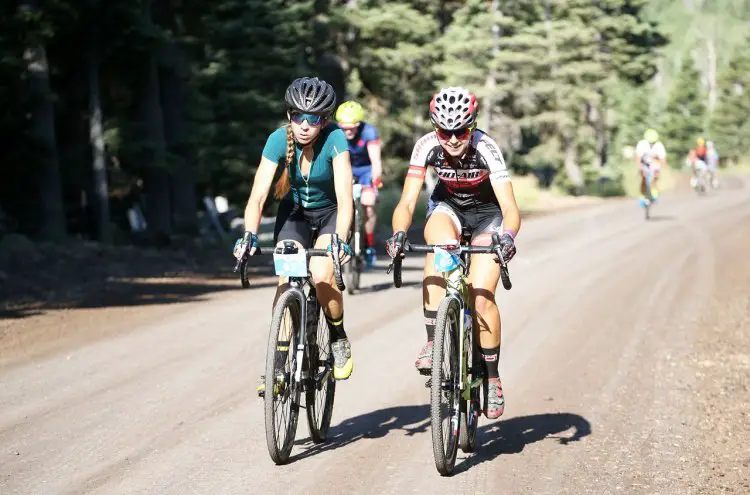 Janel Holcomb and Larissa Connors battled at the front for part of the 2017 Crusher in the Tushar © C. Fegan-Kim