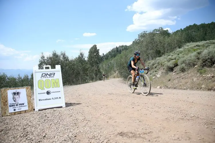 First-timer Janel Holcomb took the QOM and the victory in her inaugural Crusher. 2017 Crusher in the Tushar © C. Fegan-Kim