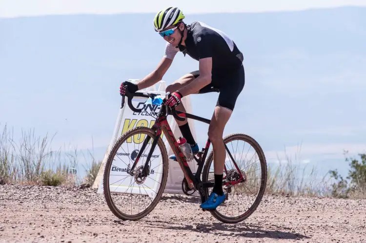 Rob Squire took the KOM after an impressive ride up the Col d'Crush. 2017 Crusher in the Tushar © C. See