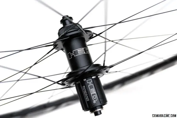 HED's new 545 center lock disc hubs have angled and chamfered flanges.© Clifford Lee / Cyclocross Magazine
