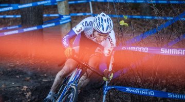 Jack Kisseberth navigates a tricky NBX corner with ease, but felt like a rookie at Worlds in Bieles. © Daghan Perker