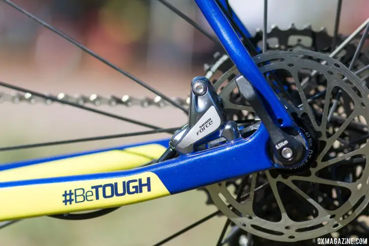 Ridley's carbon X-Trail all road bike was one of the first bikes we saw years ago with flat mount disc brakes. Press Camp 2017. © Cyclocross Magazine