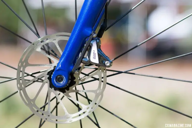 Ridley's 2018 carbon X-Trail all road bike with SRAM Force 1 flat mount hydraulic disc brakes. Press Camp 2017. © Cyclocross Magazine