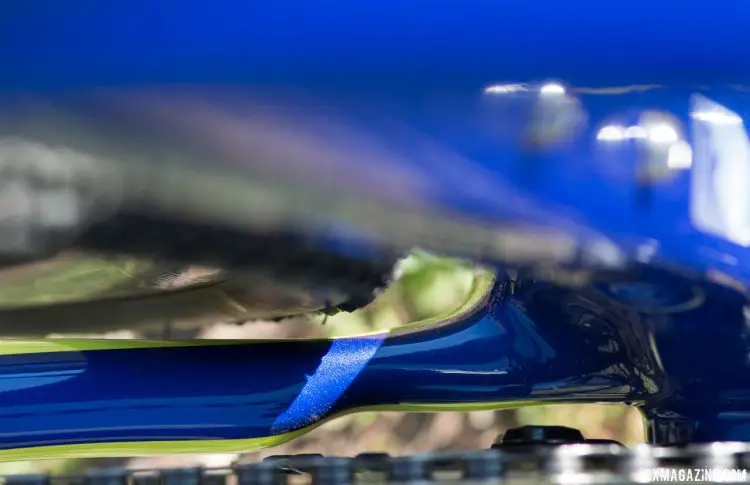 Ridley's 2018 carbon X-Trail all road bike can fit fatter tires than the stock 36mm rubber. Press Camp 2017. © Cyclocross Magazine