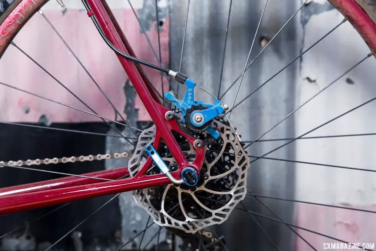 Rex Cycles' fillet brazed monster cross bike stopped with Paul Klamper mechanical disc brakes, like most other bikes at Press Camp. © Stephen Lam