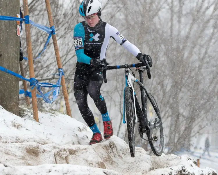 Dillon McNeil, 4th, Junior 15-16. 2017 Cyclocross National Championships. © A. Yee / Cyclocross Magazine