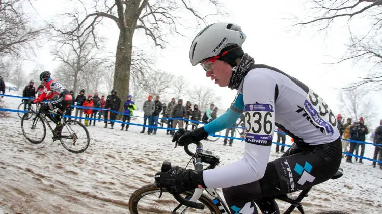 Dillon McNeil rode to fourth at the 2017 Cyclocross National Championships. © D. Mable / Cyclocross Magazine