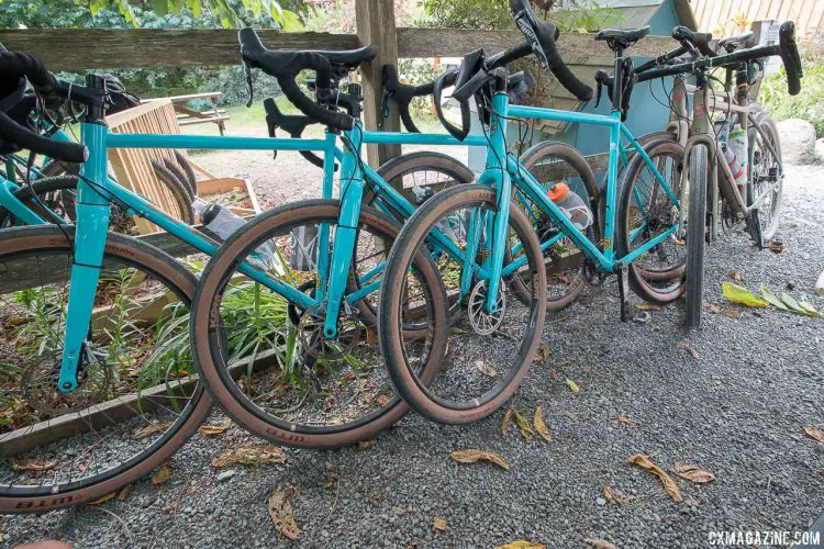 2018 Kona Rove launch ride featured a mix of Rove LTD and Rove NRB DL 650b bikes. © Cyclocross Magazine