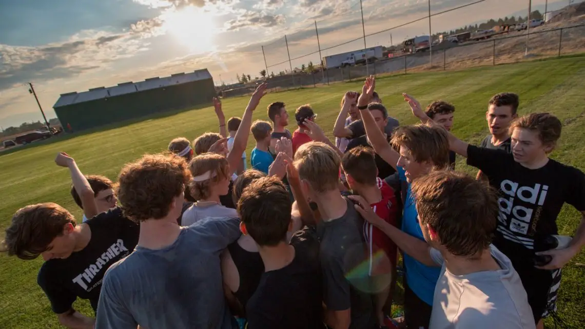 With the sun barely up, the camp attendees have already done more during their morning workout than most of us do in a day. 2017 Montana Cross Camp © Cyclocross Magazine